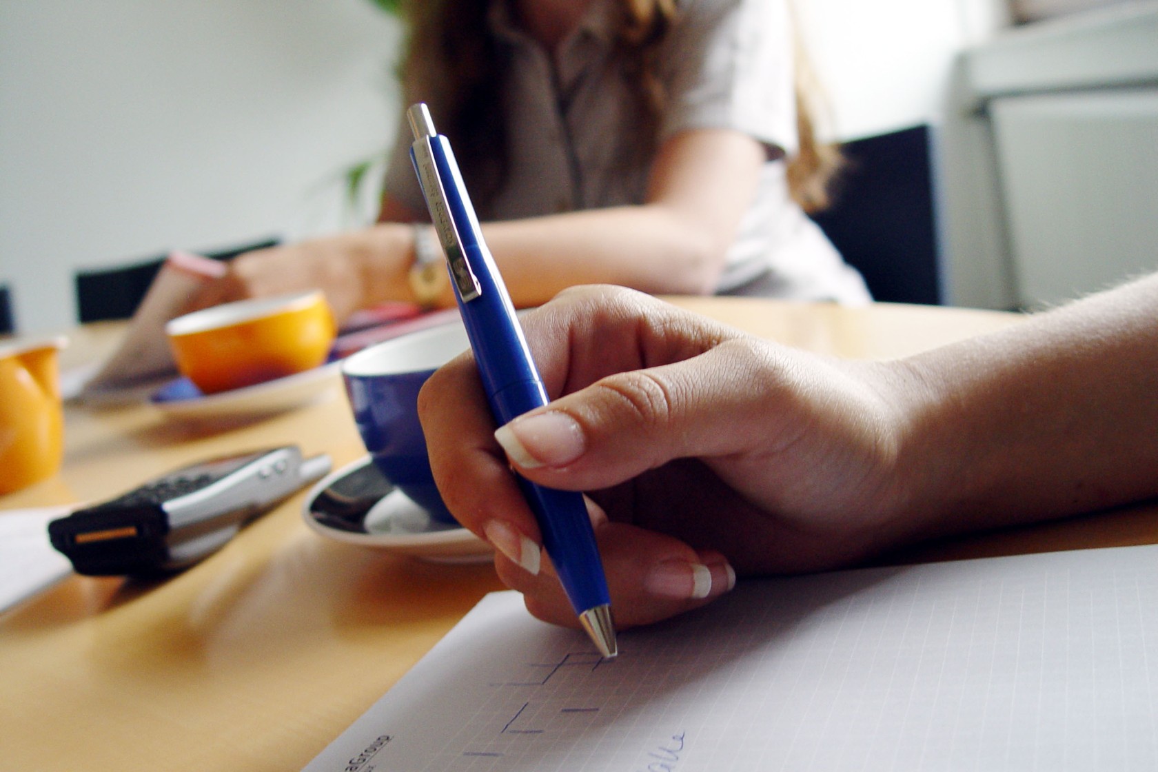 schrijven balpen werken nota noteren